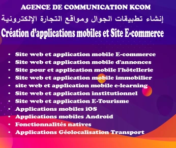 Création Site Web E-commerce & Applications Mobiles