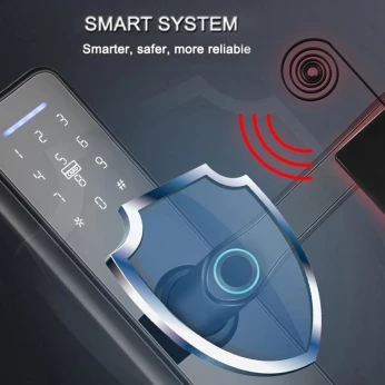 Serrure d'empreinte digitale, WiFi/cartes IC/mots de passe/intelligente écran tactile à clé