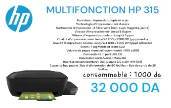 IMPRIMANTE jet d'encre a Reservoir HP INK TANK 315