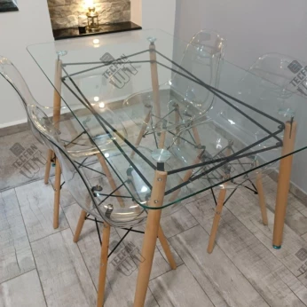 Table scandinave en verre importation