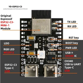 carte de développement ESP32-C3 Dual USB arduino