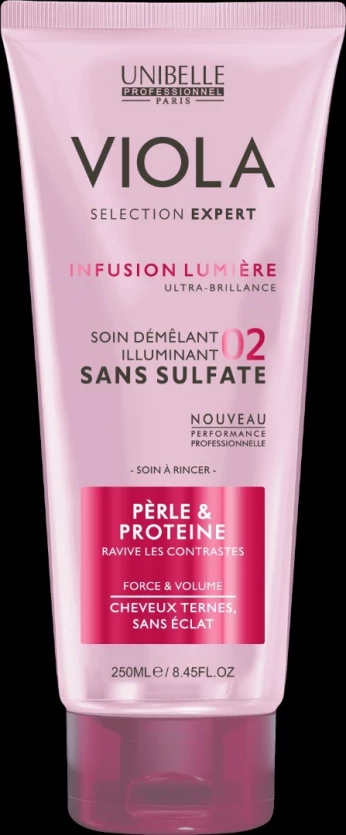 SOIN DÉMÊLANT ILLUMINANT PERLE & PROTEINE SANS SULFATE 250ML