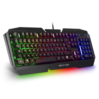 Clavier Gamer Semi-Mécanique Anti-Ghosting Rétro-Éclairage Rgb Usb Pro-K5 SPIRIT OF GAMER