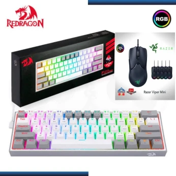 Bundle CLAVIER Redragon K617 Red Switch + SOURIS RAZER VIPER MINI GAMING