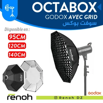 Godox octabox boite à lumière octogonale avec grid FW95 / FW120 / FW140