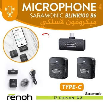 Microphone Sans-Fil SARAMONIC BLINK100 B6 Pour Interview/Podcast