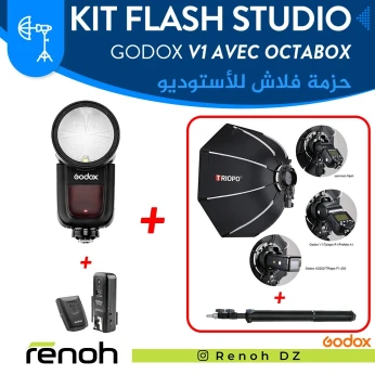 Kit Flash Studio GODOX V1 Avec Octabox