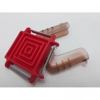 Éplucheur Multifonctions 3En1 avec couvert Rouge