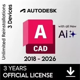 Pack Autodesk Autocad 2025/2026 : AutoCAD, Revit, Inventor, Fusion 360 / Activation Immédiate