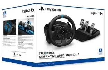 LOGITECH G923 Volant de Course TRUEFORCE et Pédales Pédales Sensibles Double Embrayage PS5 XBOX PC