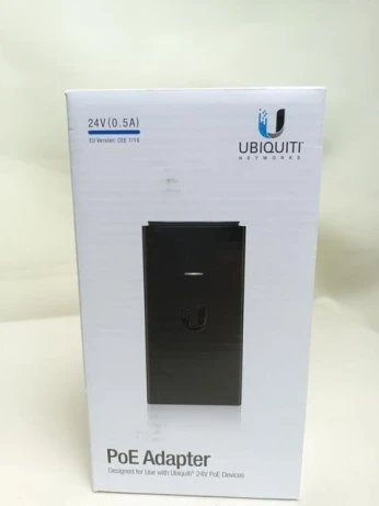 UBIQUITI PoE-24 Adaptateur PoE Passif EU, 24V 0.5A, Protection Terre/ESD, 12W