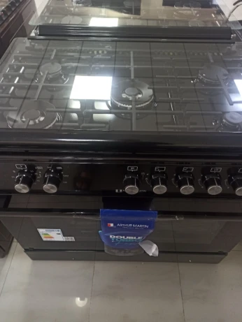 Cuisinière 5 feux noir gaz gaz double wok système Tabou q
