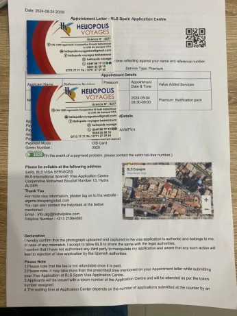 Rendez vous VISA ESPAGNE