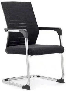 Chaise visiteur en filet noir