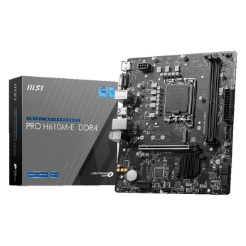 MSI PRO H610M-E DDR4 - Micro ATX Socket 1700 Intel H610 Express - 2x DDR4 - M.2 PCIe 3.0
