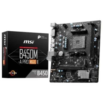 MSI B450M-A PRO MAX II - MICRO-ATX - AMD SOCKET - 2X DDR4 - M.2 PCIE 3.0 - USB 3.0 - PCI-E 3.0