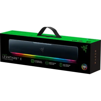 Speaker Razer Leviathan V2 X , Bluetooth and USB-C , Gaming Soundbar , Chroma RGB , Black