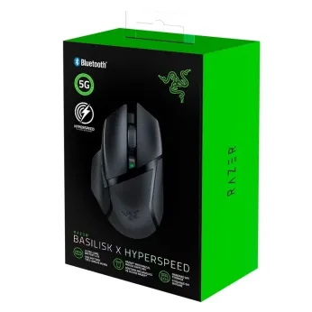 Razer Basilisk X HyperSpeed Wireless Gaming Mouse for PC, 6 Buttons, 2.4GHz, Bluetooth, Black