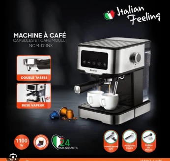 Machine a café à bras 2 en 1