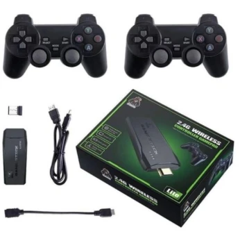 Console Game Stick Lite 4K 64 Go HDMI + 2 Manettes Sans Fil/10000 jeux intégrés