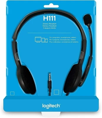 CASQUE STEREO LOGITECH H111 FILAIRE AVEC MICROPHONE