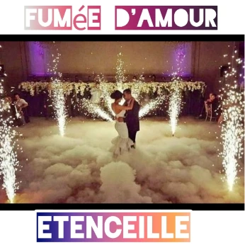 location jeux de lumiére et machine à fumée lourde et etenceille