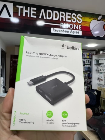 Hub adaptateur Belkin USB-C vers HDMI + adaptateur de charge
