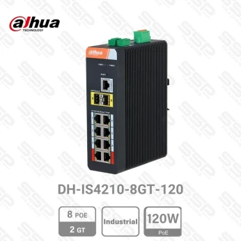 Switch Industriel 8 x Gigabit PoE 2.0 120W, 2 x Port SFP, mangeable L2