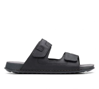 CLARKS Crestview Easy Black Leather