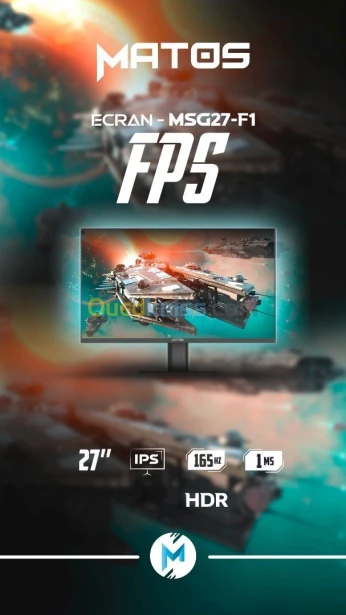 ECRAN GAMING MATOS 27 POUCES PARTS MSG 27-F1 FPS