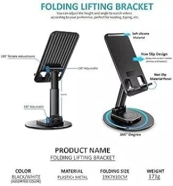 SUPPORT TELEPHONE DE BUREAU ROTATION 360 DEGRE