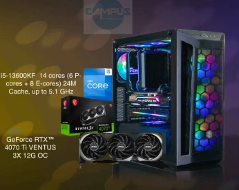 I5 13600KF RAM 16GO SSD 512GO RTX 4070 TI 12GO MSI