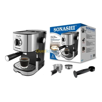 Cafetière Expresso 1.0L 15 Bars Sonashi ماكينة صنع القهوة اكسبريسو