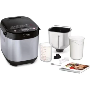 Machine à pain MOULINEX PAIN ET DÉLICE 1KG 20 PROGRAMMES AUTOMATIQUES INOX OW240E30
