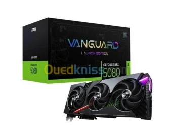 MSI GEFORCE RTX 5080 16G VANGUARD SOC ÉDITION DE LANCEMENT - GDDR7 - DLSS4 8K - REFLEX 2 - BLACK