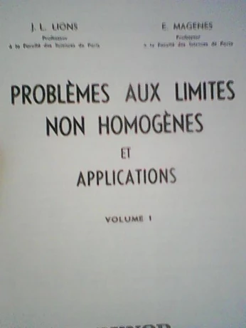 Problèmes aux limites non homogènes et applications volume 1,