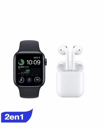 ساعة ذكية بتصميم أنيق بسوار + سماعات لاسلكية Smart Watch Avec 1 Bracelet + Ecouteurs Sans