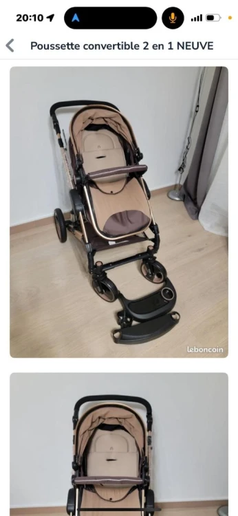 Poussette réversible 3EN1