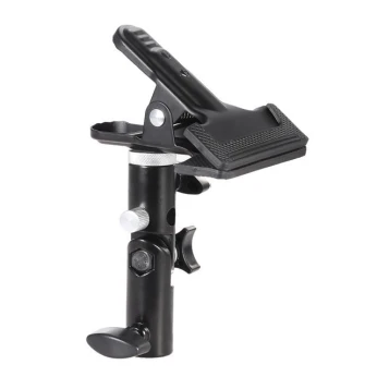 Support à pince métal avec fixation pour support de lumière de 5/8", pivotant à vis de studio photo