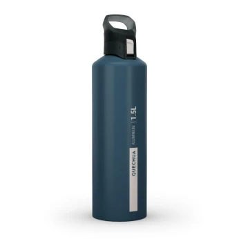 GOURDE RANDONNÉE MH500 BOUCHON OUVERTURE RAPIDE 1,5 LITRE ALUMINIUM BLEU