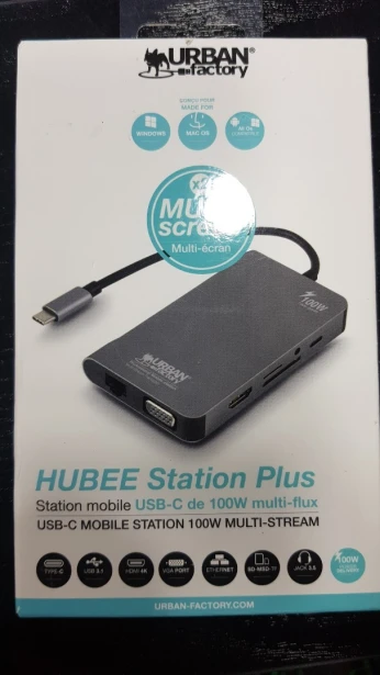 HUB USB-C URBAN FACTORY HUBEE STATION PLUS