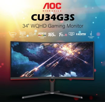 AOC CU34G3S 34" WQHD 165Hz Gaming Monitor