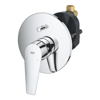Grohe BauEdge - Mitigeur encastré de baignoire avec corps encastré, chrome 29079000