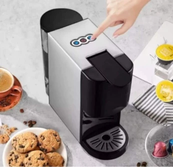 Machine A Cafe Inox 4EN1 Multi Capsule Et Poudre 19Bar Allemand