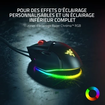 Razer Basilisk V3 Souris Gaming Filaire (10+1 Boutons , Molette HyperScroll Tilt, + 26K DPI) Noir
