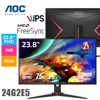 Ecran Gaming AOC 24G2E5 IPS 23.8" FHD 75Hz/1Ms