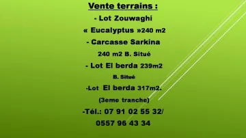 Vente Terrain Constantine Constantine