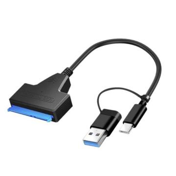 Adaptateur USB 3.0 / USB-C Vers SATA III Pour Disque SSD 2.5" - Câble 20cm