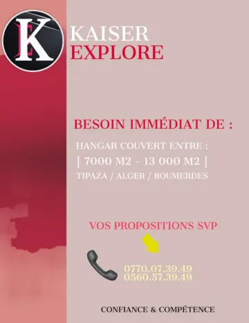 Cherche __cpLocation Hangar Boumerdès Boumerdes