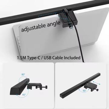 Lampe de lecture à pince noire, veilleuse à intensité variable, rotative à 360°,lampe portable